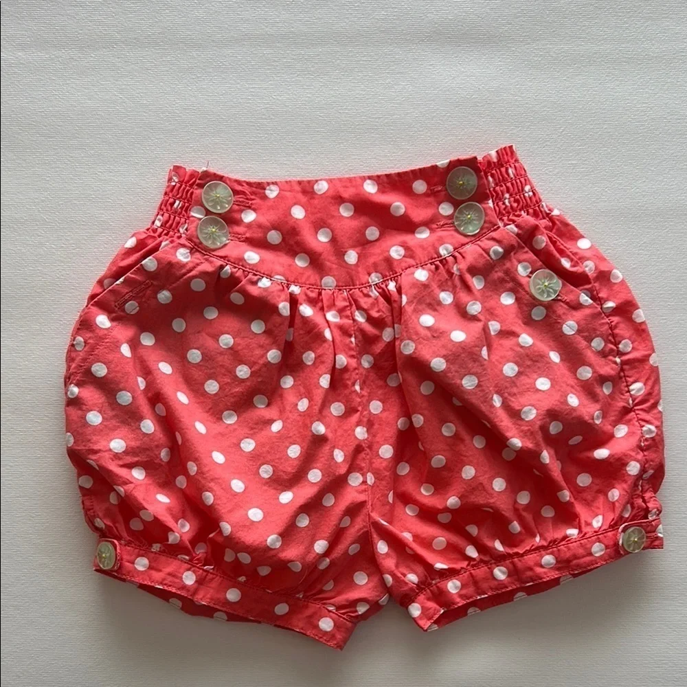Matilda Jane Shorts Retro Dream Dot Pink Hello Lovely Button Puff Size 4